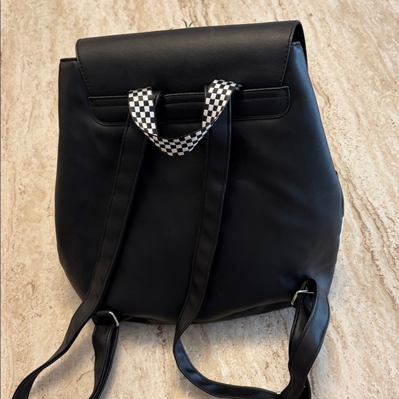 Disney Brand Micky Mouse Backpack in Soft Black and White Vegan Leather - Picture 2 of 7